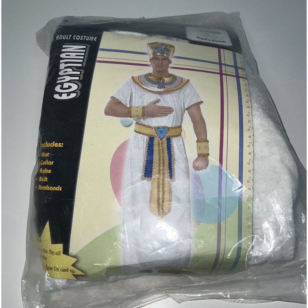 Egyptian Halloween Costume Mens Plus Size White Robe NEW